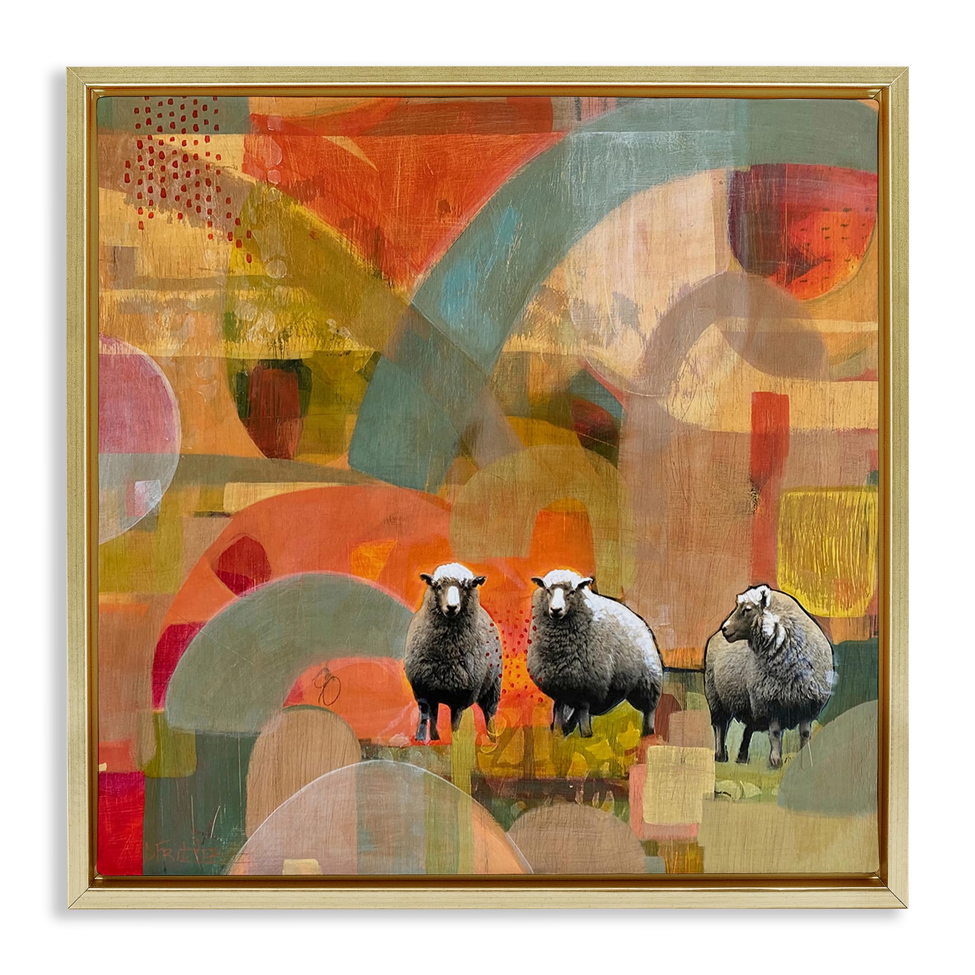 'Counting In My Sheep'| Floating Frame Canvas Art
