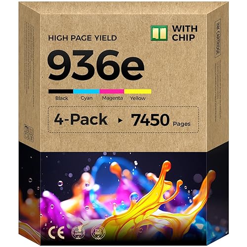 936XL Ink Cartridges Combo Pack for HP 936XL 936E 936