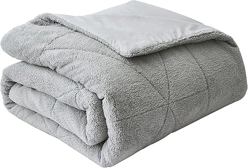 Miniatura 9 de Chezmoi Collection Zane - Juego de edredón de sherpa de 2 piezas, juego de ropa de cama reversible de microfibra lavada de doble cara, tamaño