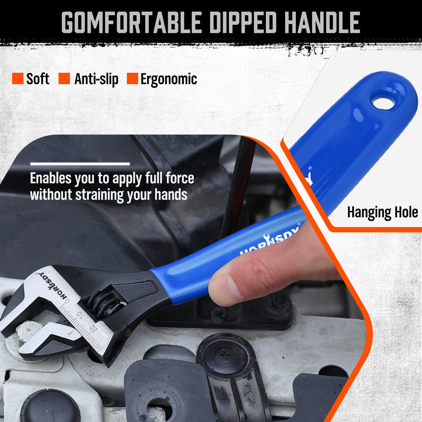 HORUSDY Adjustable Wrench Set - 3 Piece -7