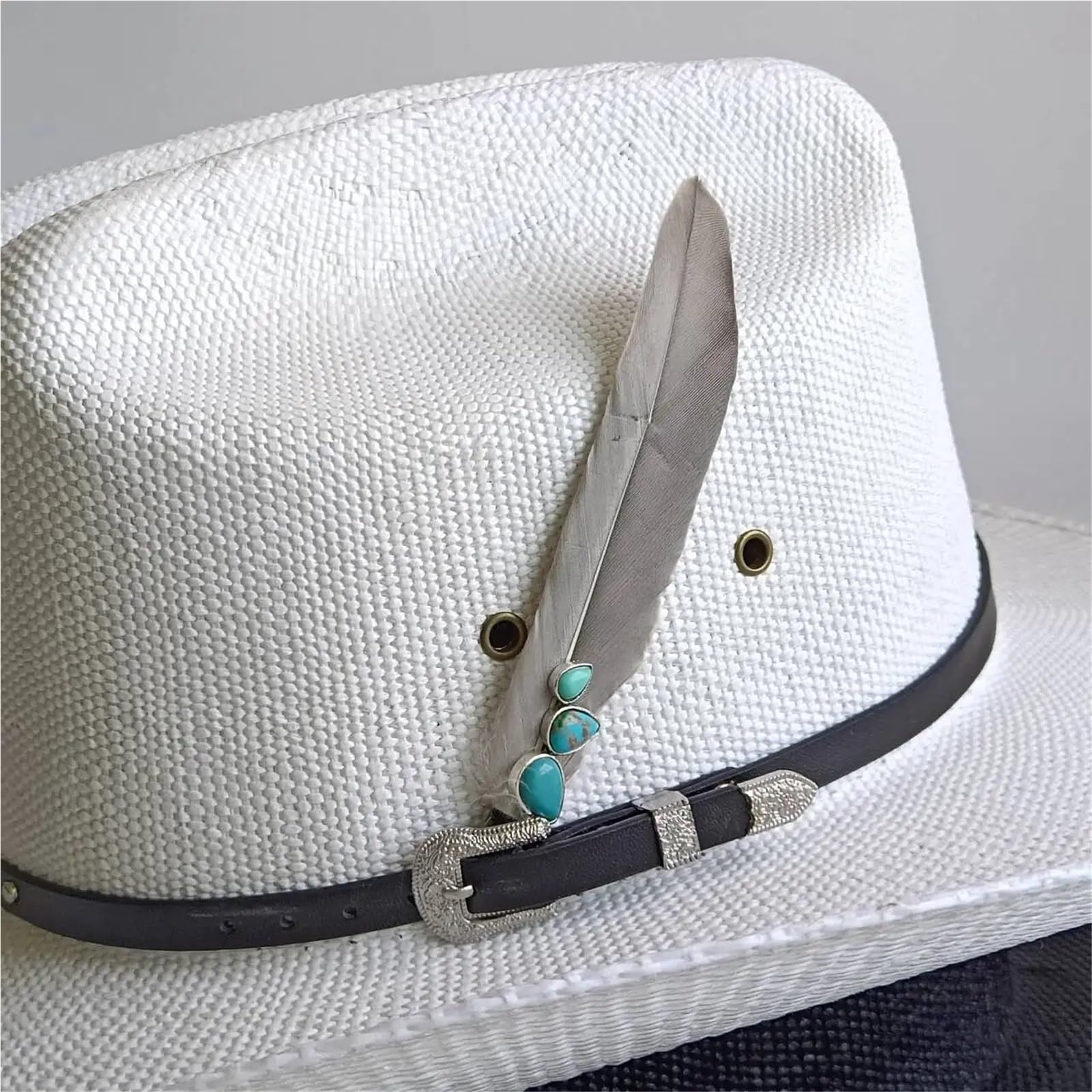 cappello paglia cowboy Cappello di paglia estivo da cowboy fatto a mano | Cappello da sole vintage da donna in tessuto da spiaggia