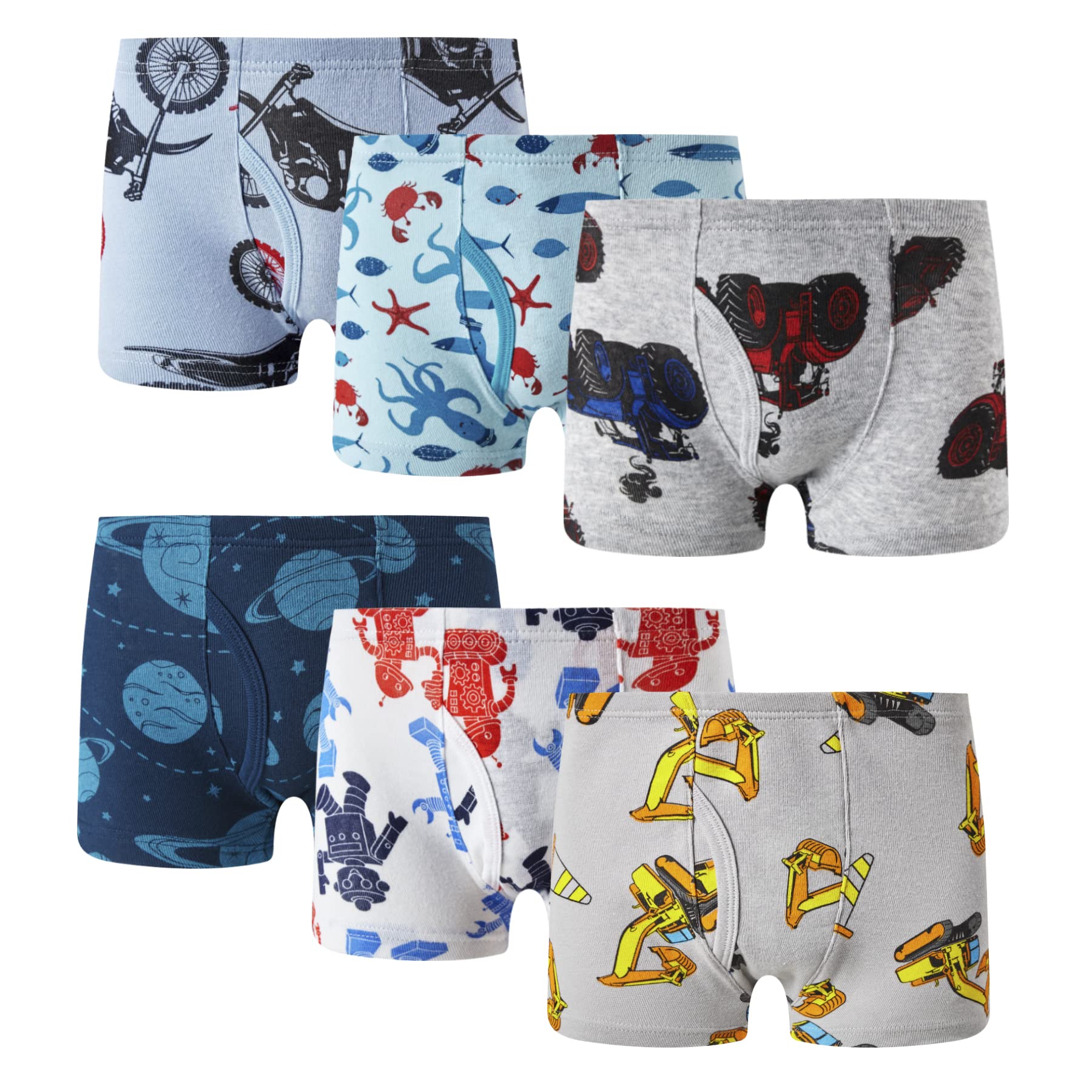 Family Feeling Little Boys' Cotton Boxer Brief Soft Underwear