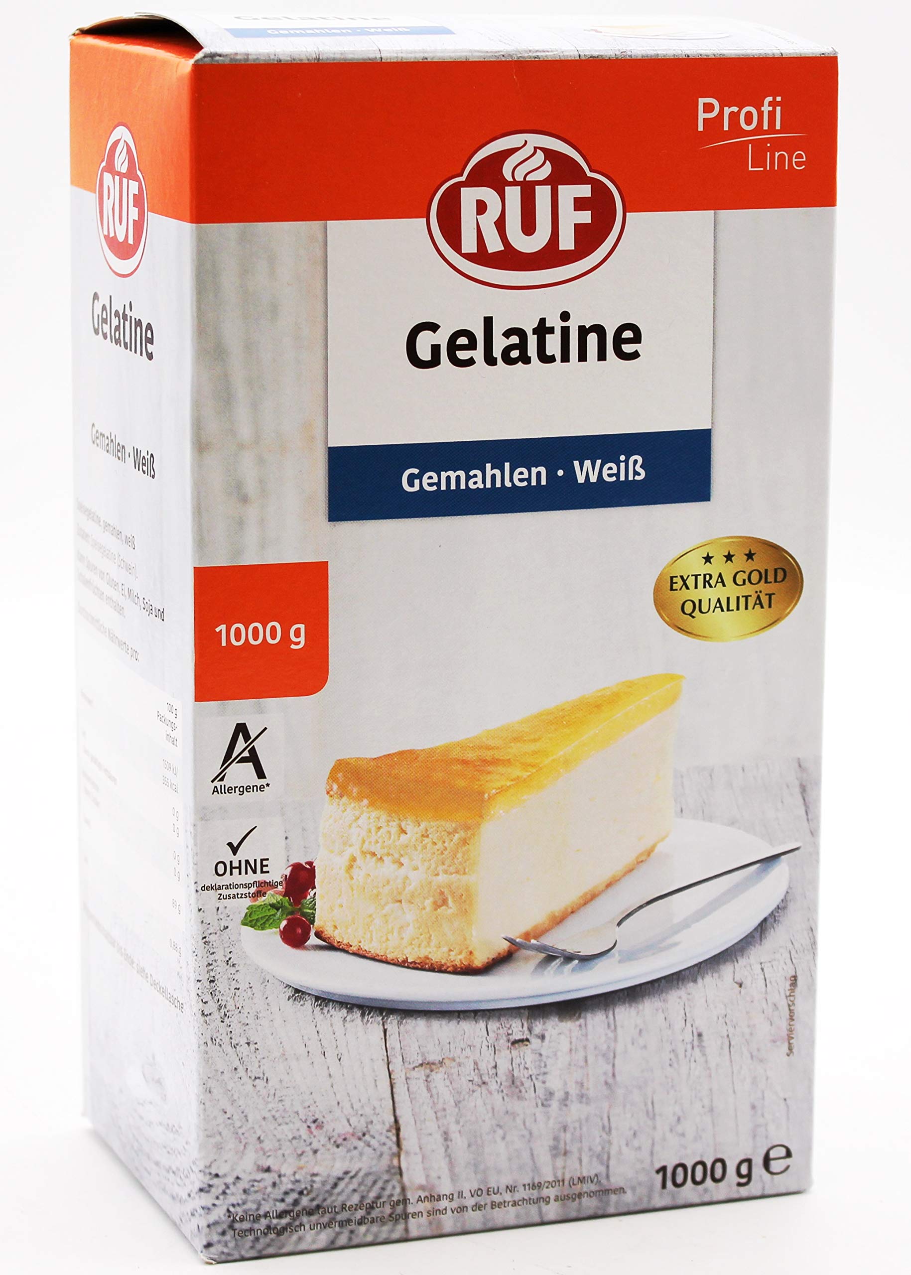 RUF Gelatine gemahlen weiß, 5er Pack (5 x 1 Kg)