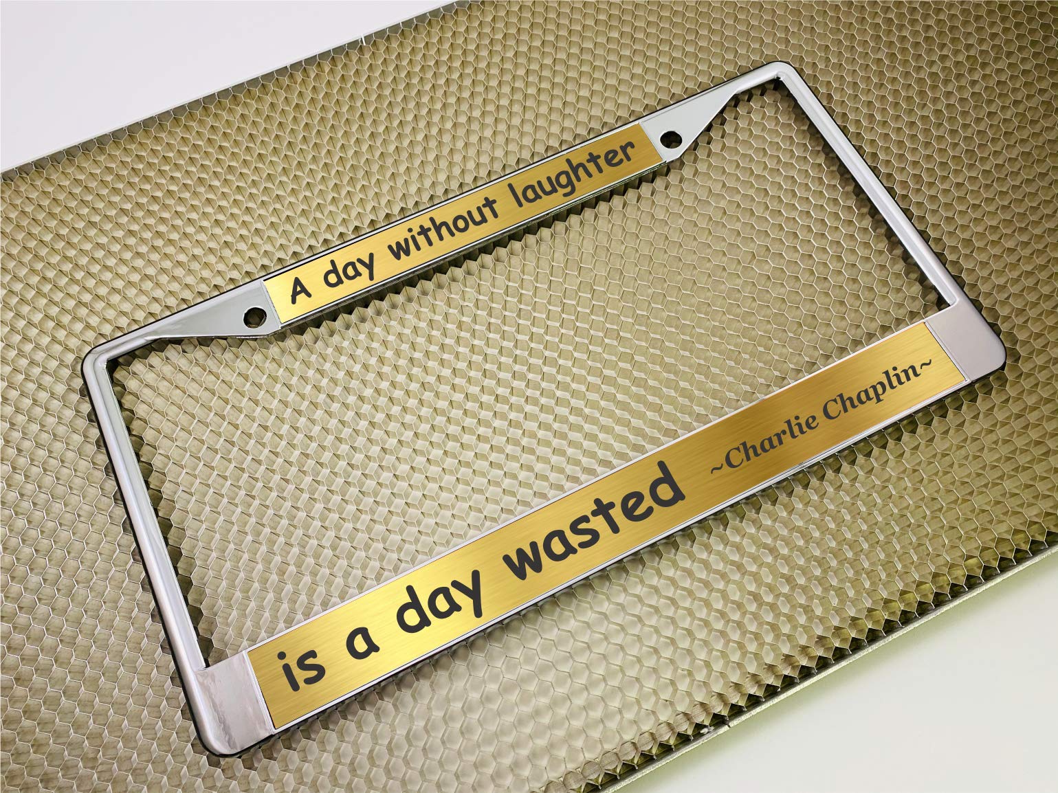 Custom Personalized Metal Laser Engraved Car License Plate Frame with Free caps - Picture 80 of 132