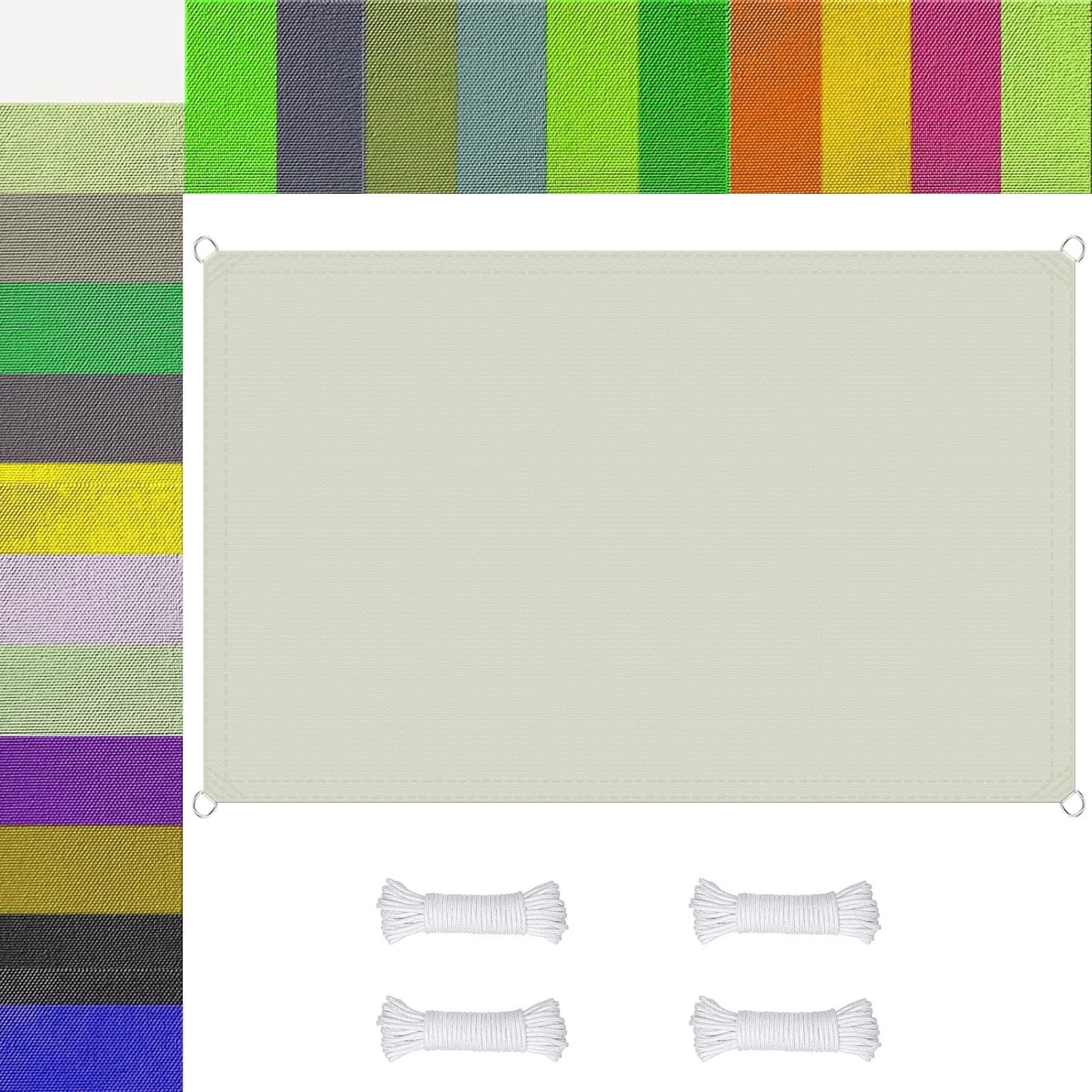 Filet d'ombrage 2x7m beige avec anneaux en D pour serre et jardin
