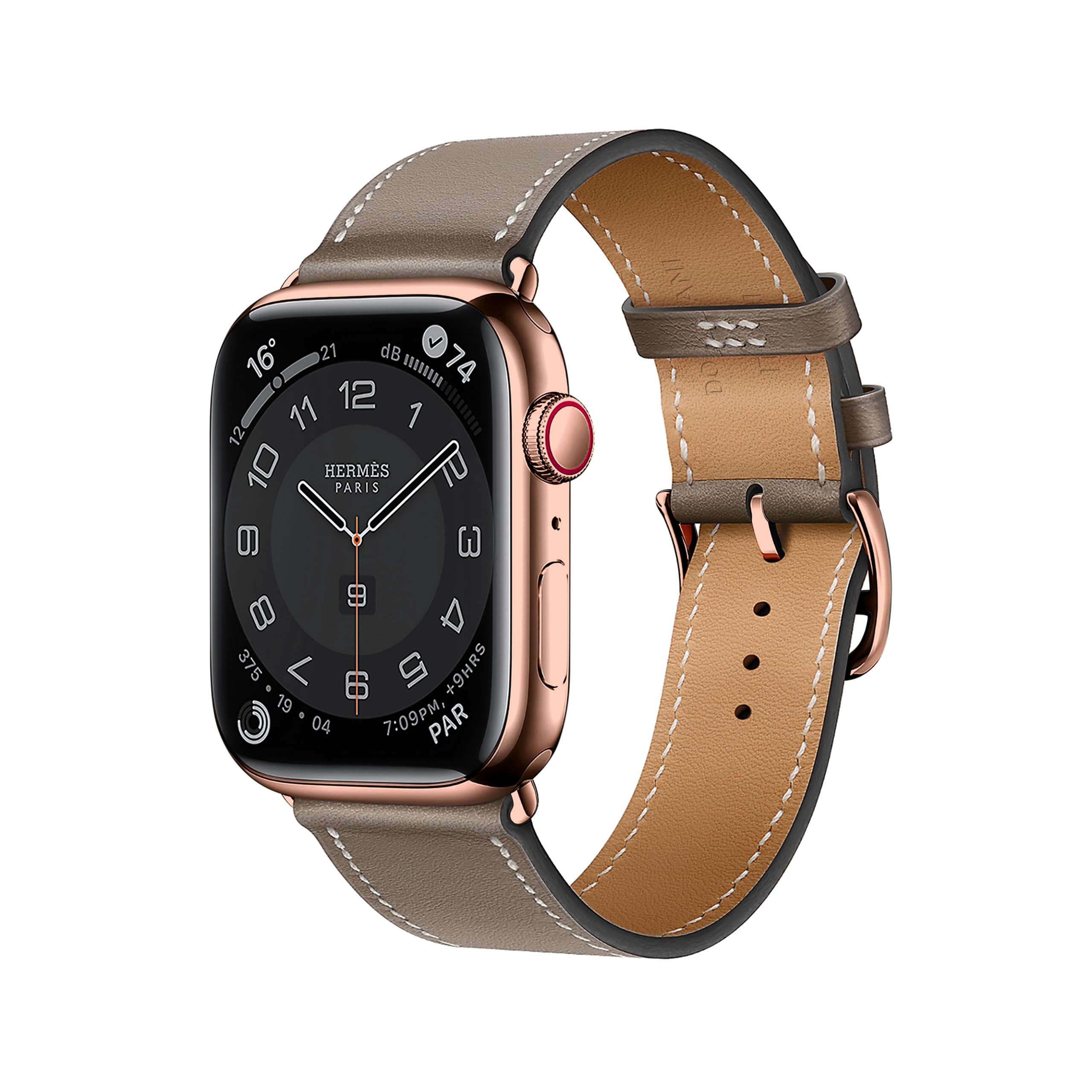 LB1 Leather Band for Apple Watch Hermes Women Men Ultra 2 49mm, Series 10 46mm, 9 8 7 45mm 41mm, SE 6 5 4 44mm 40mm, 3 2 1 42mm 38mm iWatch, Strap Concrete