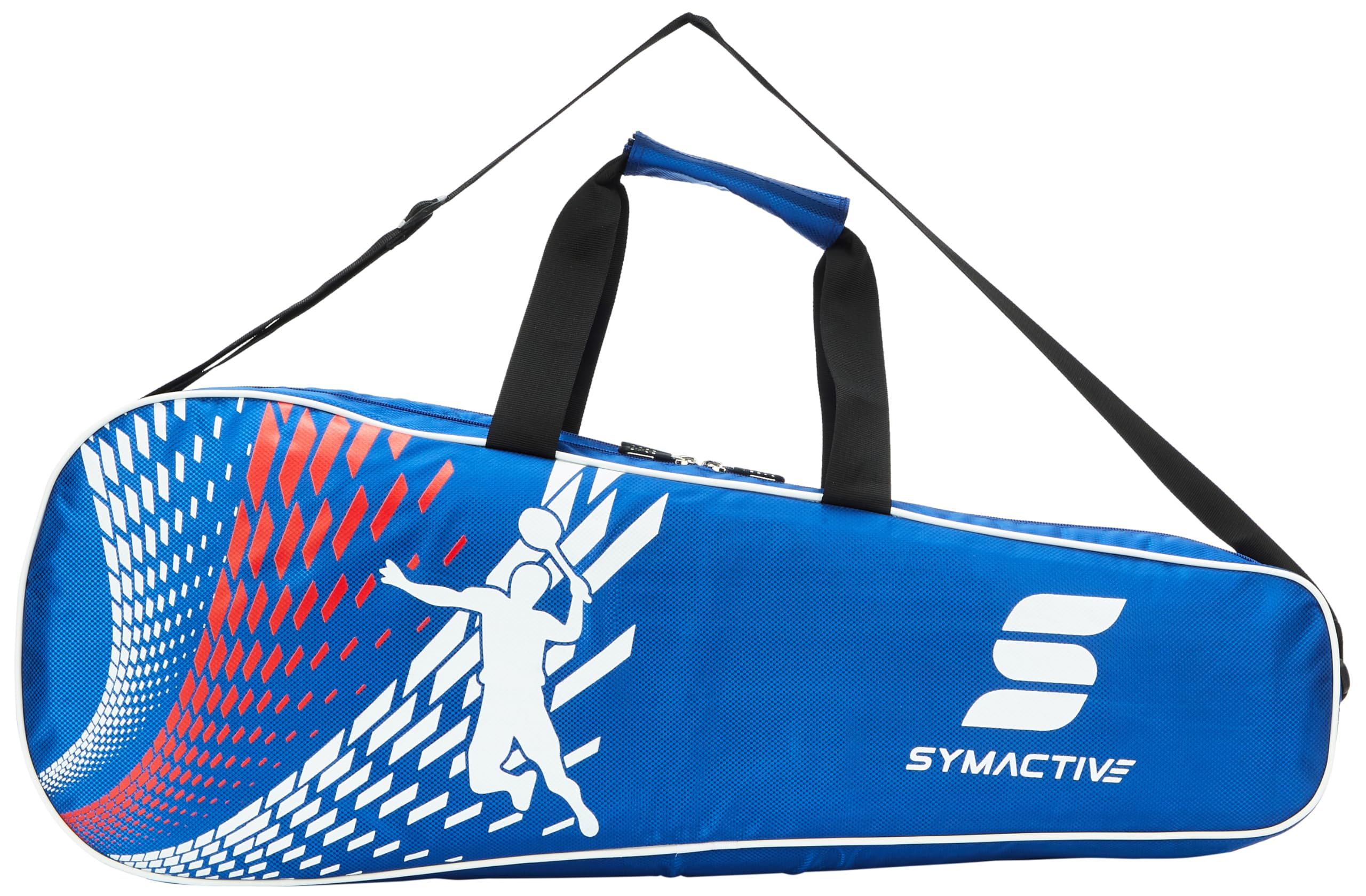 Amazon Brand - Symactive Badminton Kit Bag | Water-Repellent Outer Fabric | Two Spacious Compartments | for Storing Racquet Sets and Essentials (Blue) (B0D1QHJKK5) Amazon Price History, Amazon Price Tracker