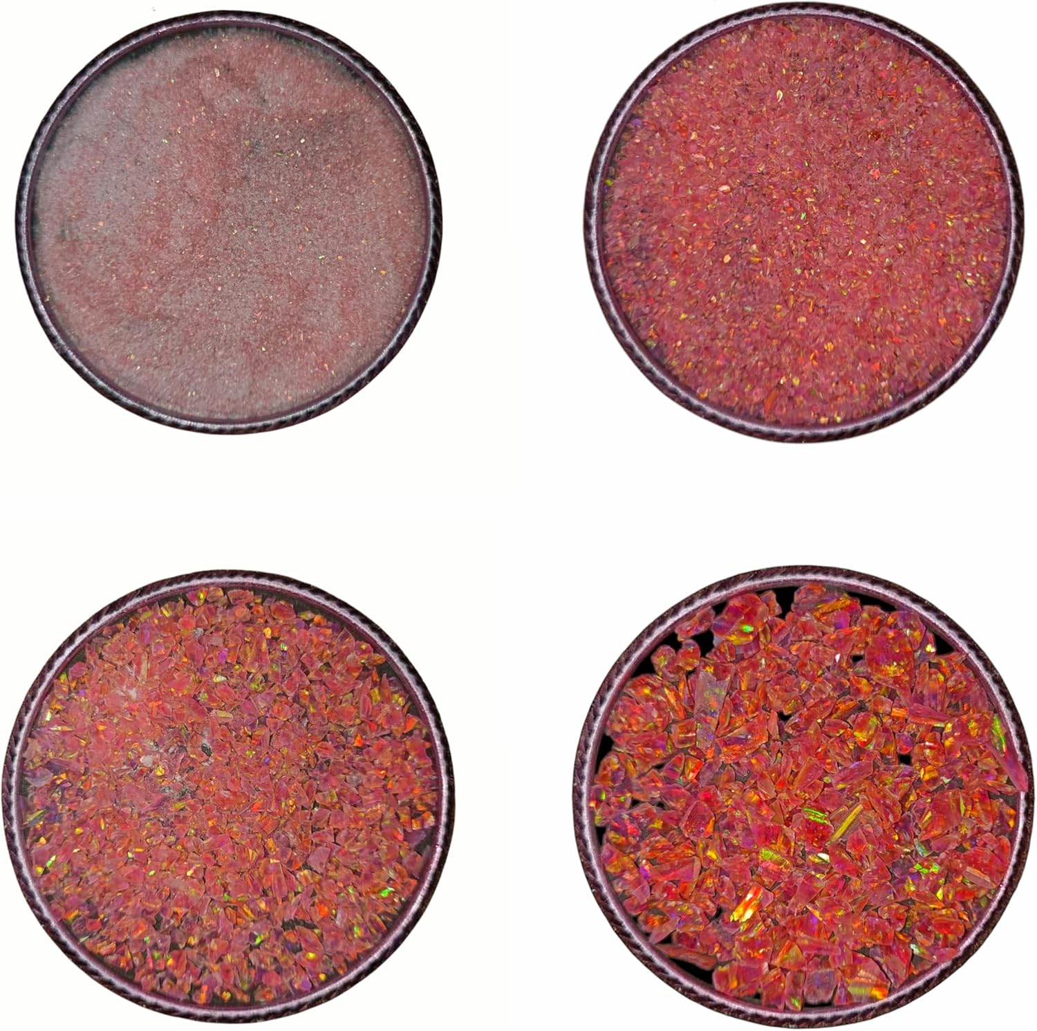Crushed Red Opal Coarse Coarse Loose Gemstones All Size Healing Crystal Stone Powder Dust Crushed Cherry Red Opal Coarse Inlay Stones for Woodworking, Resin Art