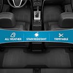 BDK ProLiner Tapis de sol pour les camions SUV, 3-Piece Tapis de voiture tout-temps avec conception universelle, tapis de voiture durable avec capture Ridges, tapis en caoutchouc imperméable pour voitures (noir)