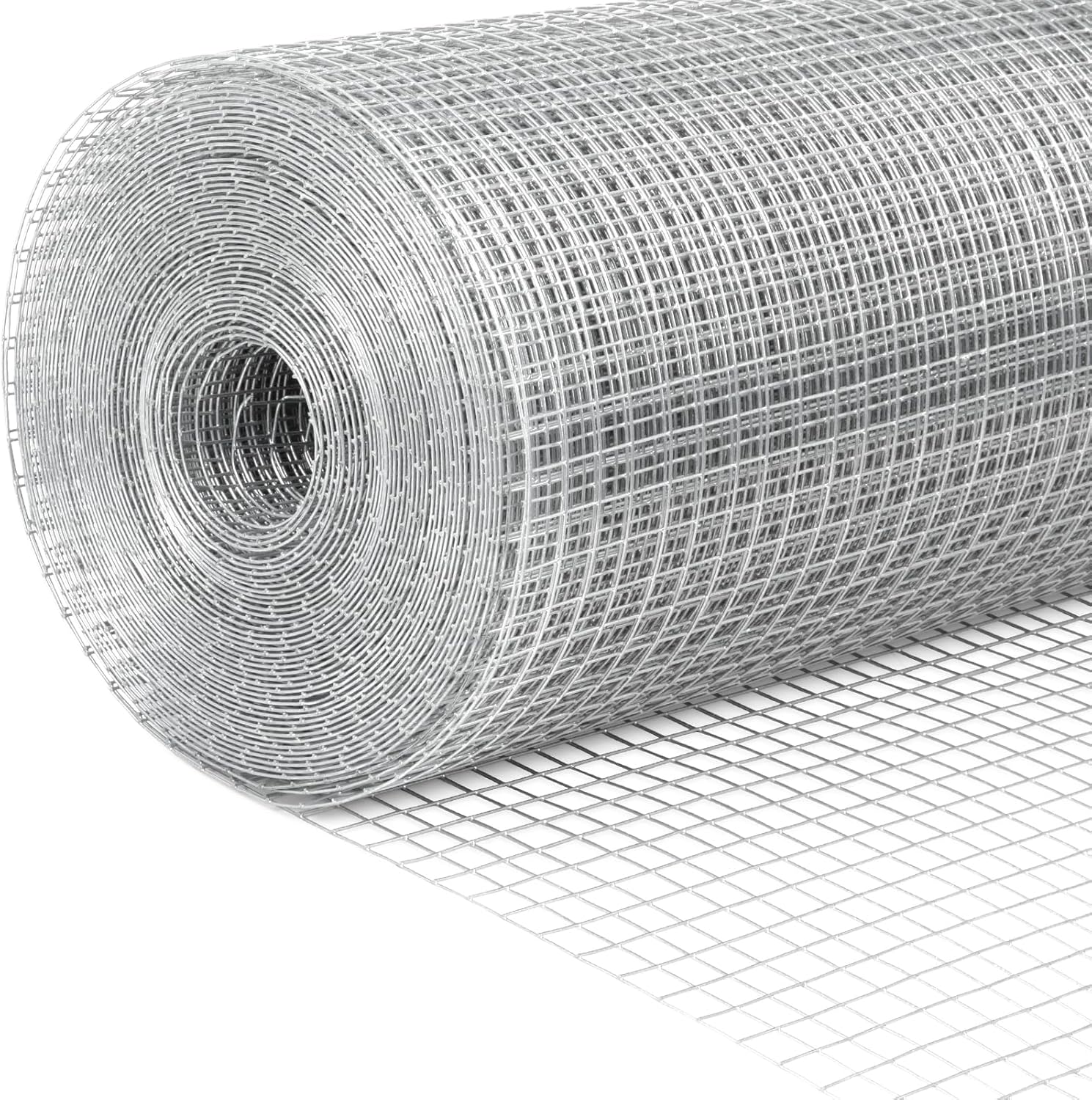 LuckIn Hardware Cloth 1/2 Inch 24 x 50ft, 19 Gauge Chicken Wire Fencing, Chicken Wire Mesh, Hot Dip Galvanized After Welded Mesh Wire, Square Chicken Fence Wire Fence Rolls, Rabbit Wire, Snake Fence 1/2 inch 24in x 50ft