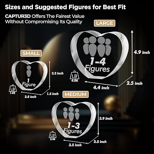 Miniatura 5 de Captur3D - Foto de corazón de cristal 3D personalizado con imagen grabada y mensaje regalo para cumpleaños boda recuerdo día de la madre San