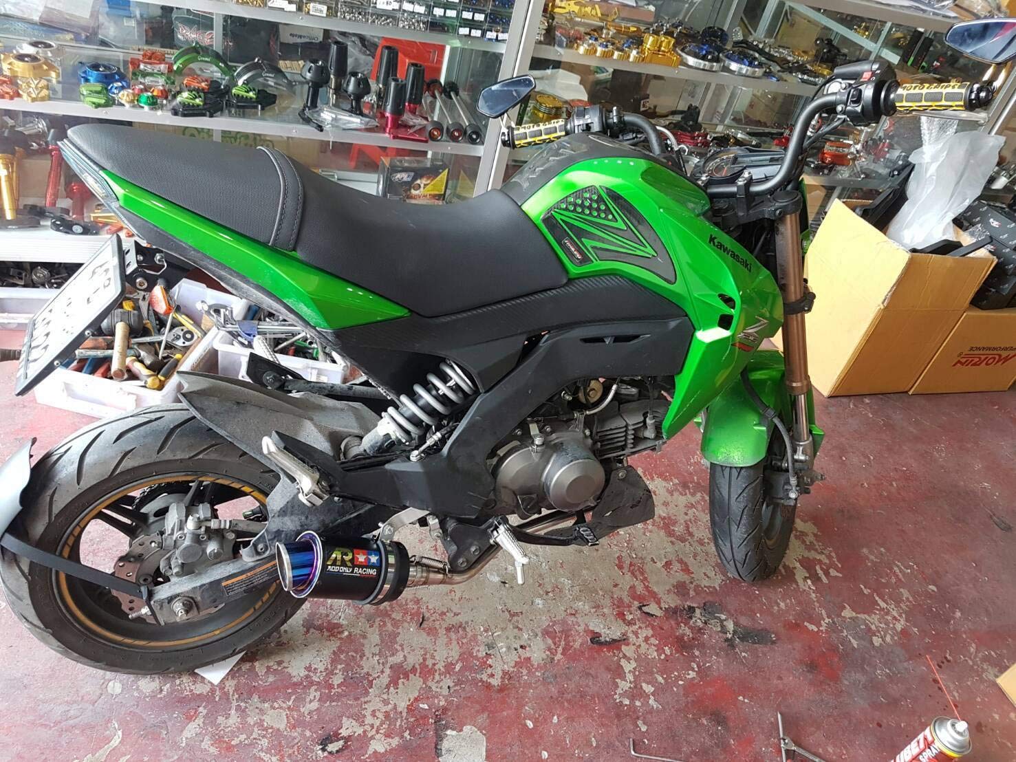 Amazon | Aodonly Racing ローマウント排気ステンレススチールブルー