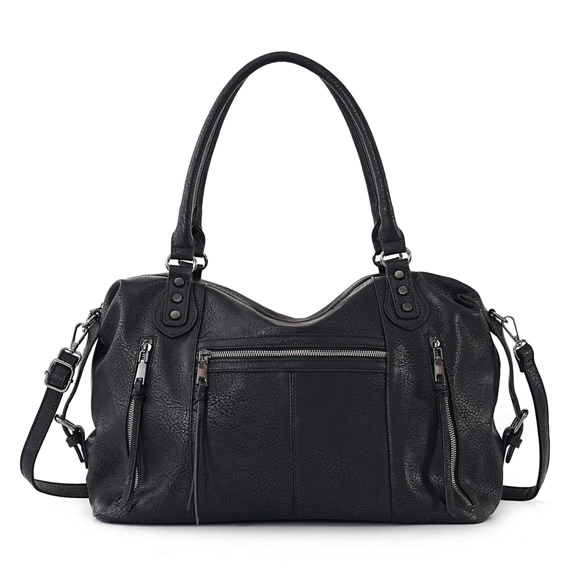 TANTOMI Damenhandtasche Mittelgroße Umhängetasche und Crossbody-Tasche Mehrere Taschen mit verstellbarem Schulterriemen