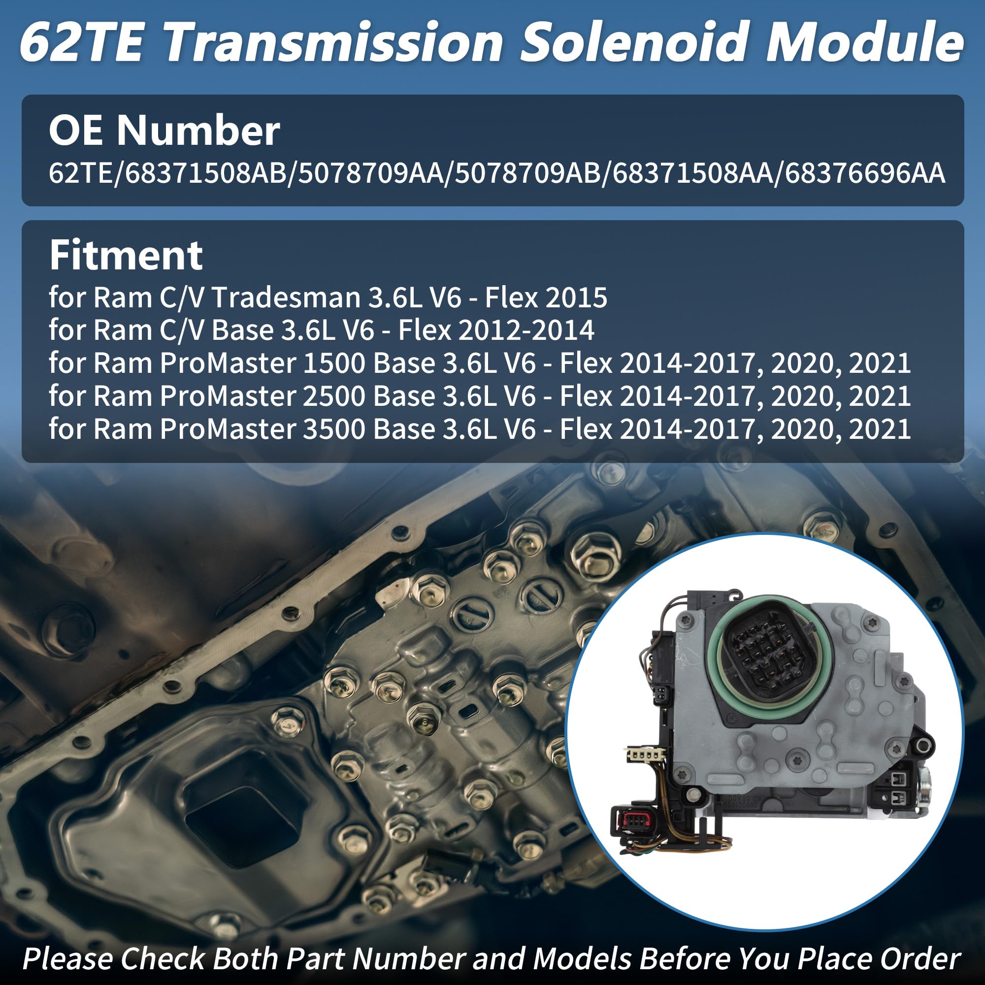 No.68371508AB/5078709AA 62TE Getriebe Magnetpaket Für Chrysler Für dodg Automatikgetriebe Ventilkörper Haupt Magnetbaugruppe Blockpaket No.68376696AA/5078709AB