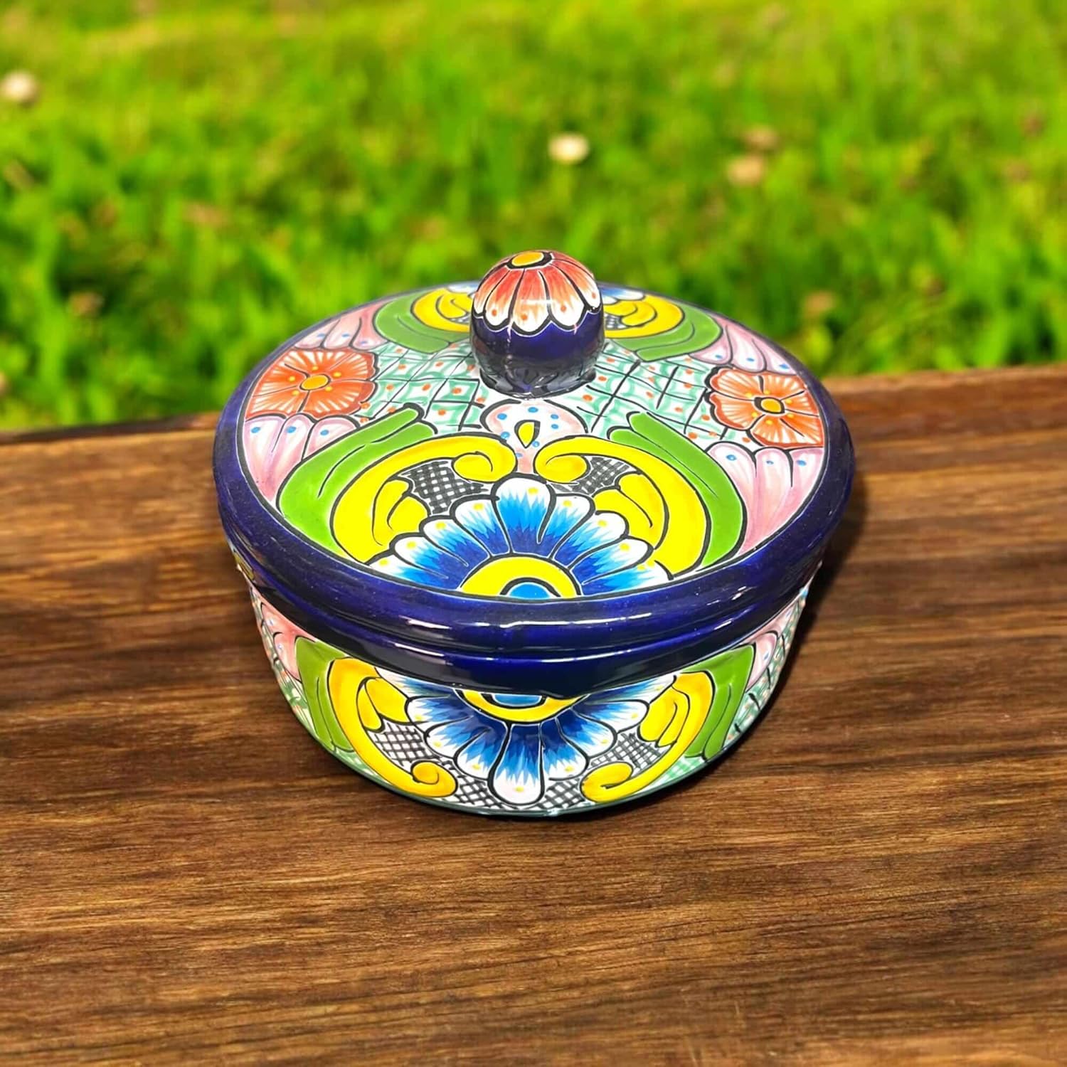 Talavera Tortilla Warmer | Hand-Painted Mexican Ceramic Dish