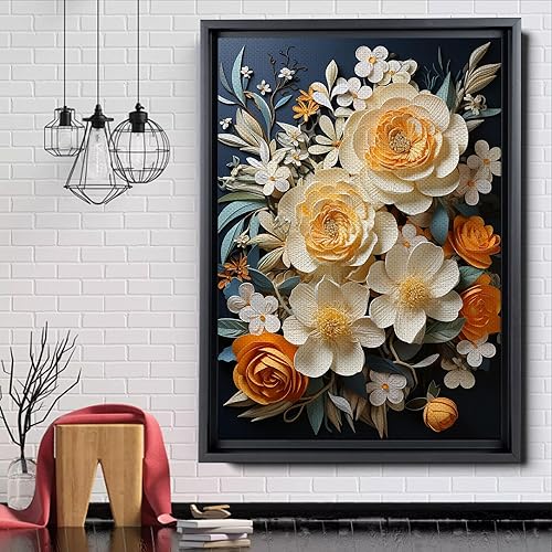 Miniatura 5 de Harvest print Textured Wall Art Square Canvas Art Vibrant Orange Fruit print Living Room Wall Decor Nature Inspired Wall Decor