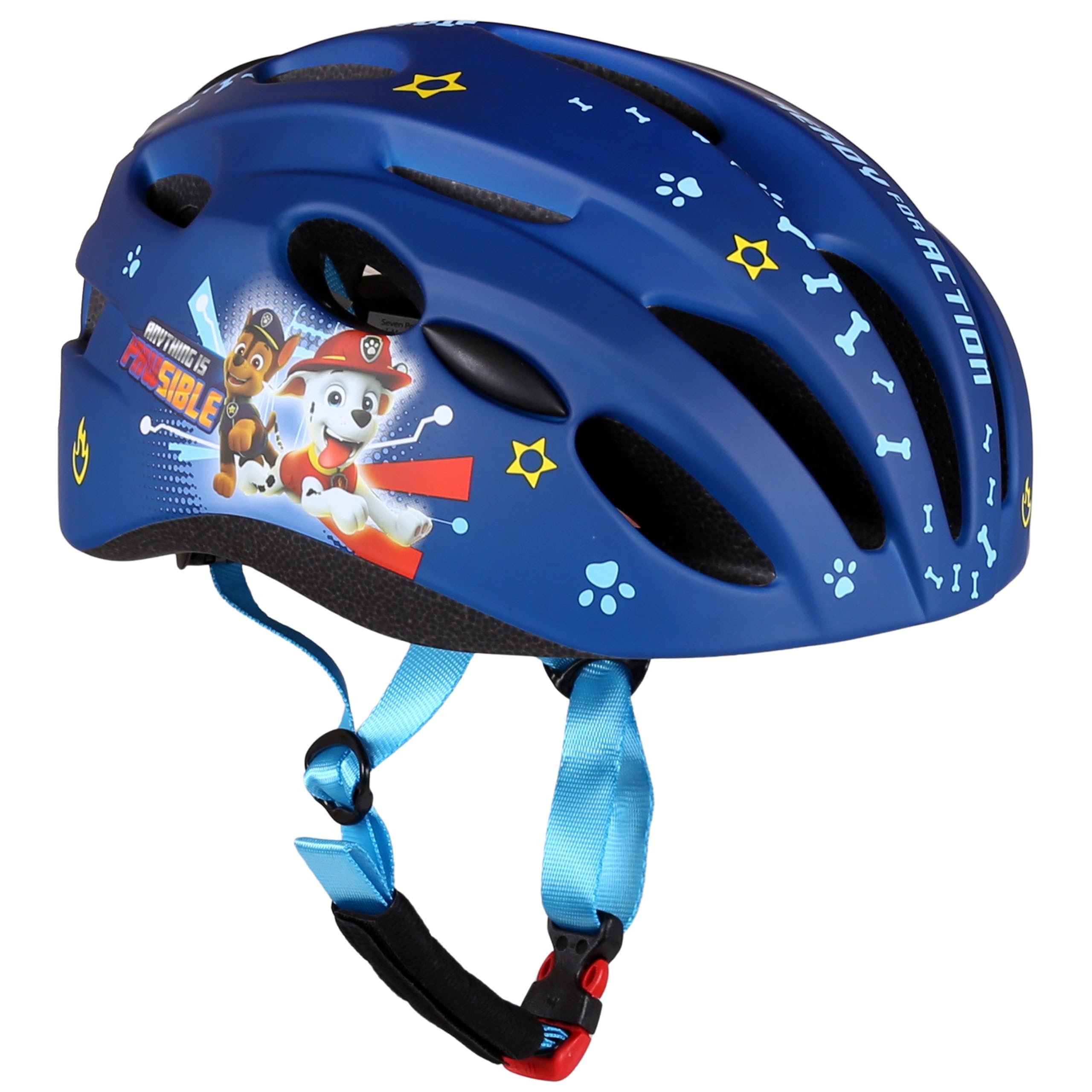 Casco de ciclista Paw Patrol niño azul marino regulable talla 52-56cm 8