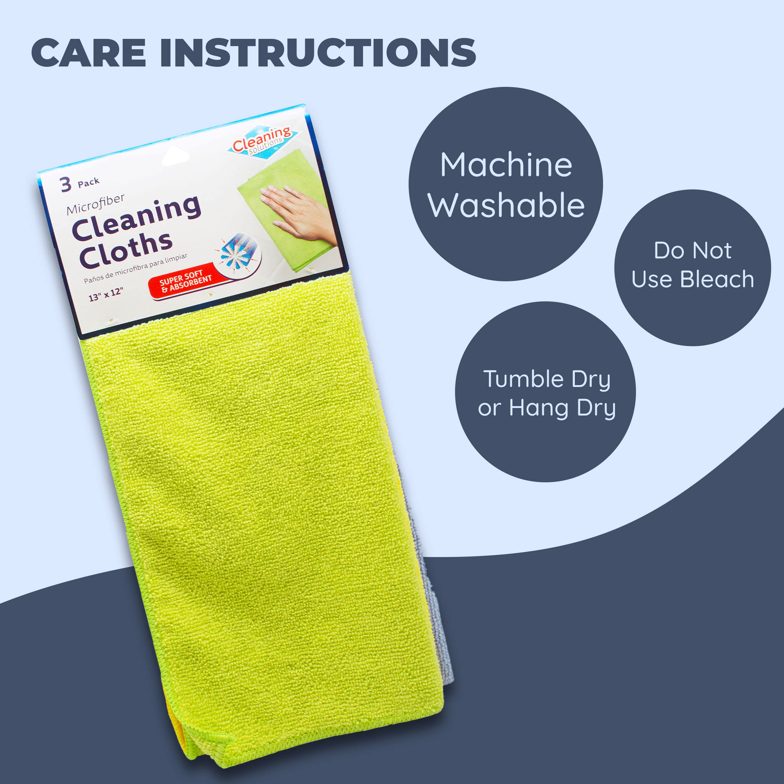 Amazon.com: Jacent Microfiber Cleaning Cloths 3Ct, 3 CT : Health