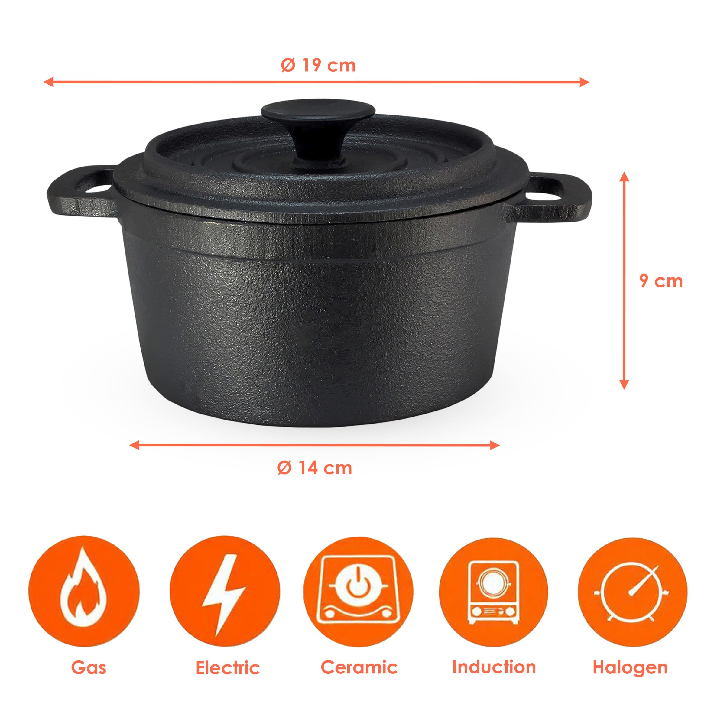 Pentola In Ghisa Con Coperchio, Calderone, Teglia Per Arrosti Teglia Rotonda Per Arrosti 24 Cm 39 L 89975885