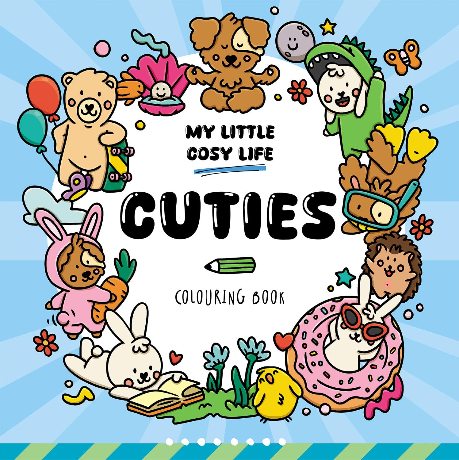 Cuties: Cute Kawaii Colouring Book for Teens and Adults Featuring Adorable Animals, Purmaids and Cosy Scenes (My Little Cosy Life)