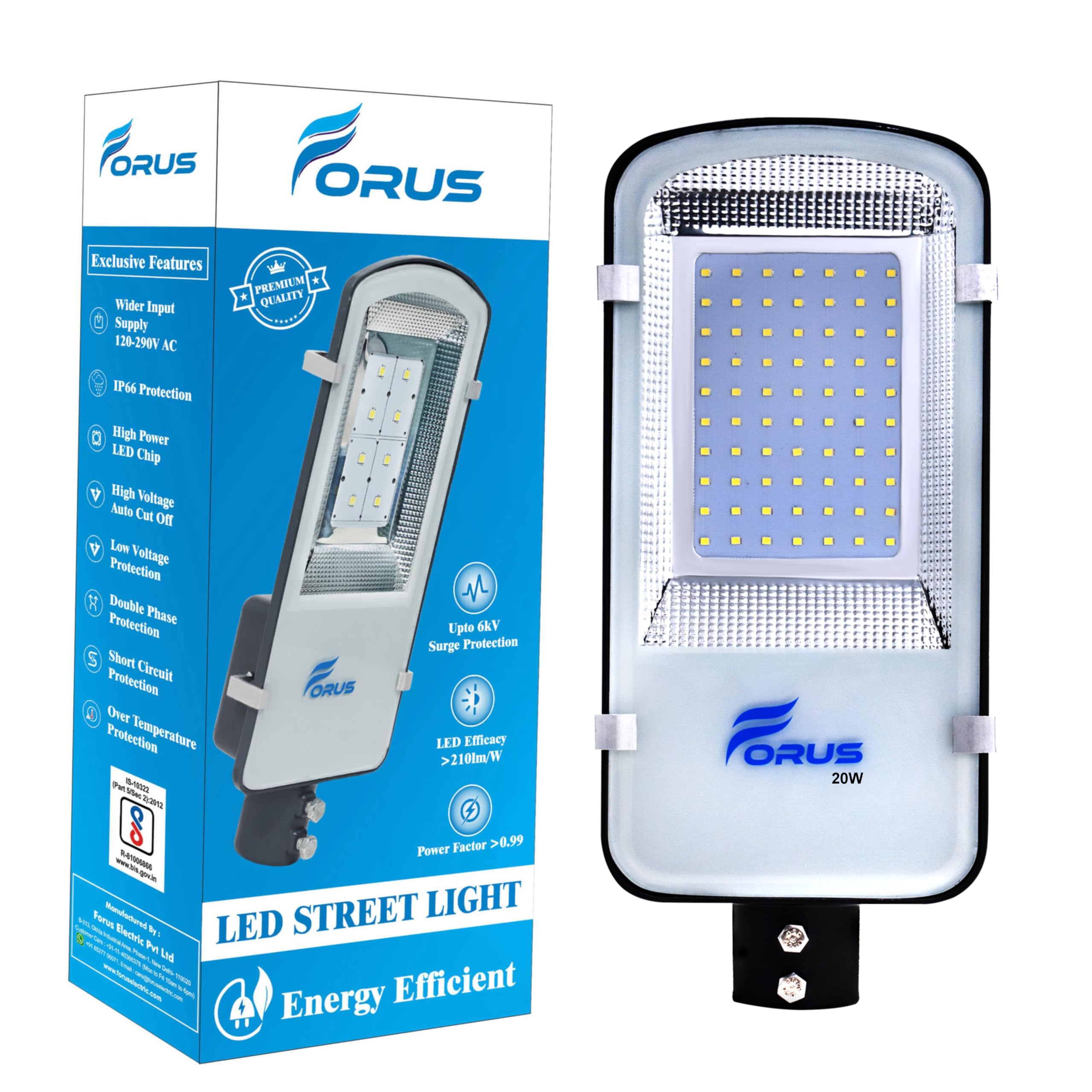 Forus LED Street Light - Waterproof & Bright -27