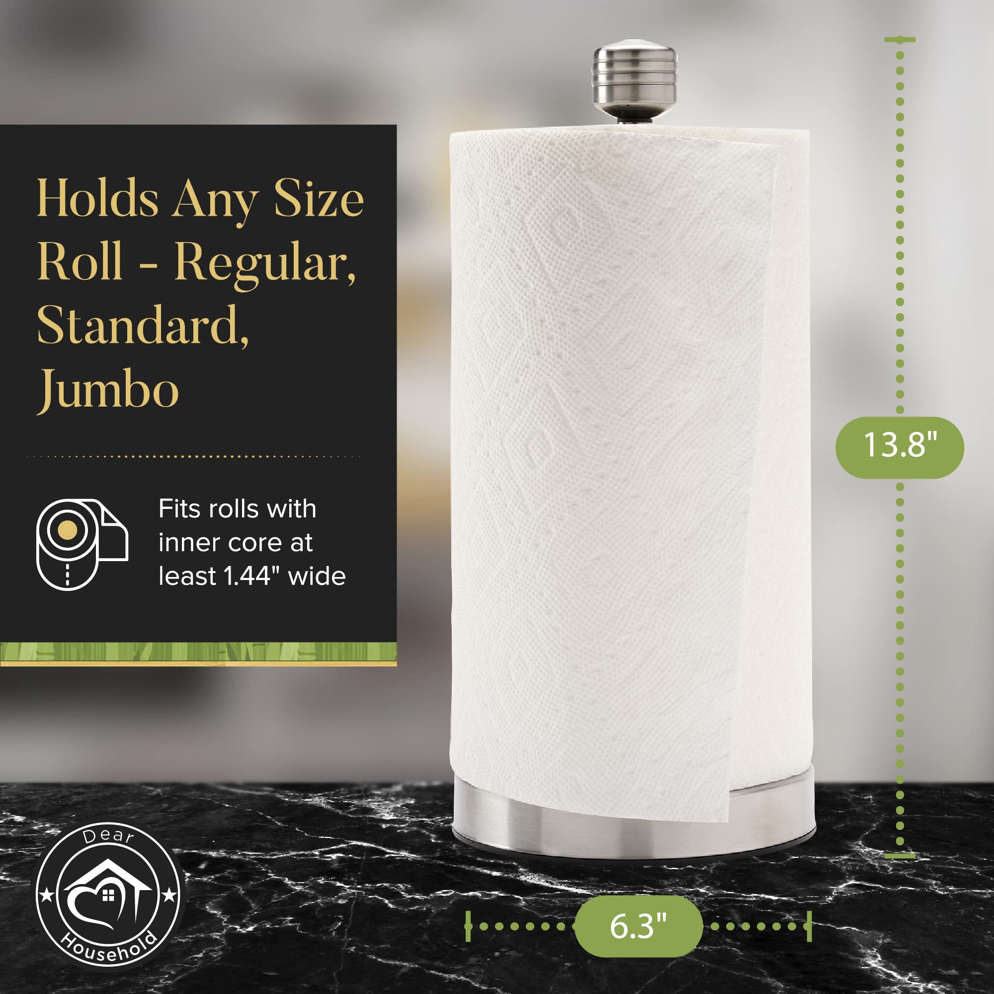 Buy Stainless Steel Paper Towel Holder Stand Designed for Easy One