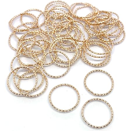 Amazon ストアーズクラブ デザイン丸カン 50個 mm ゴールド エンボス デザインリング 基礎金具 手芸 アクセサリーパーツ 通販