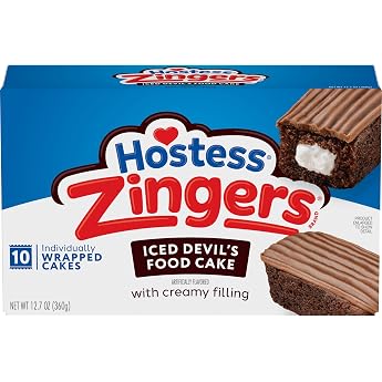 Hostess Zingers Iced Devil's Food Cake 10 Per Box by Hostess