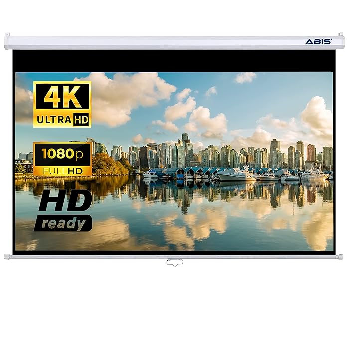 Buy ABIS 100" Manual Pull Down Projector Screens 4K / 8K Ultra HDR 16