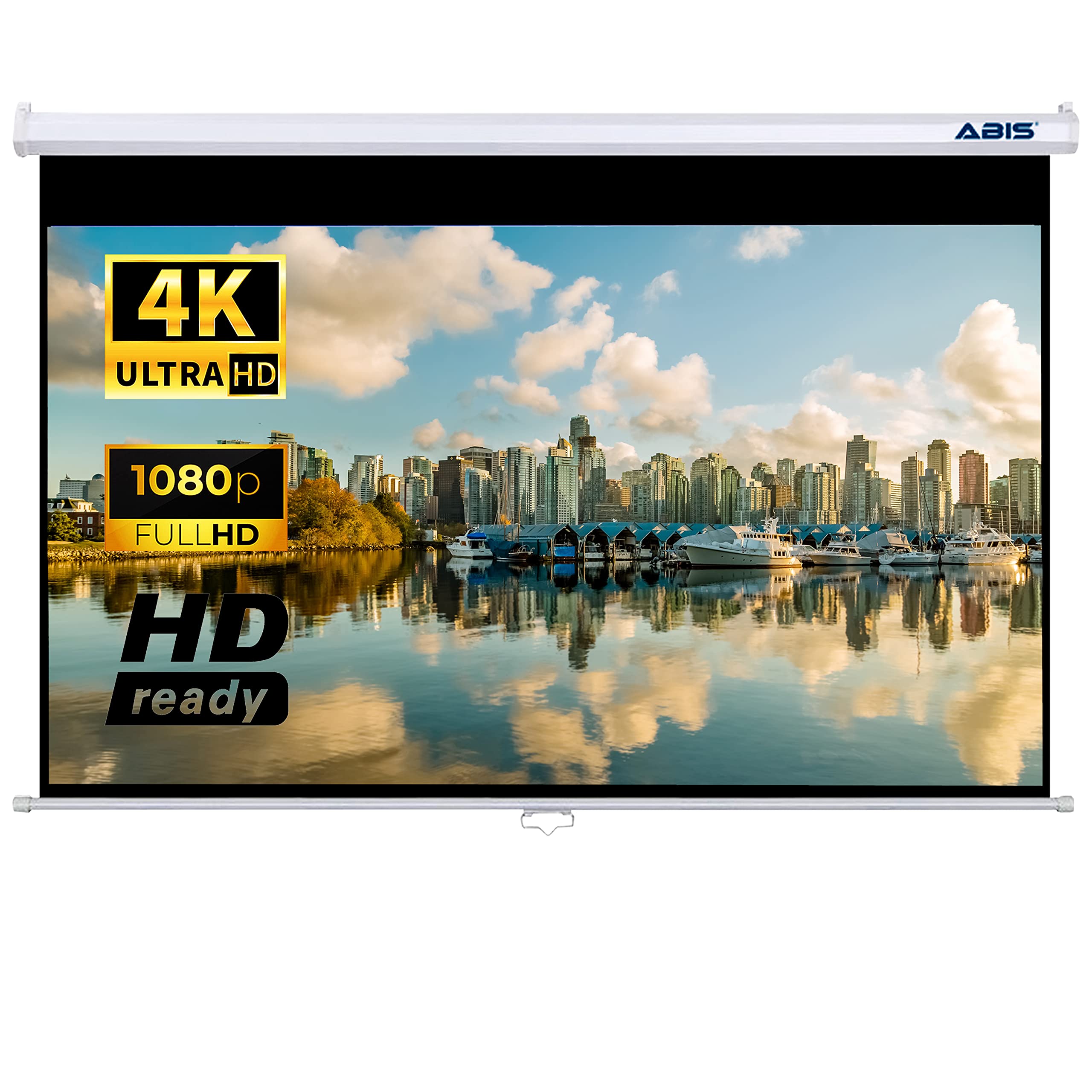 Buy ABIS 100" Manual Pull Down Projector Screens 4K / 8K Ultra HDR 16