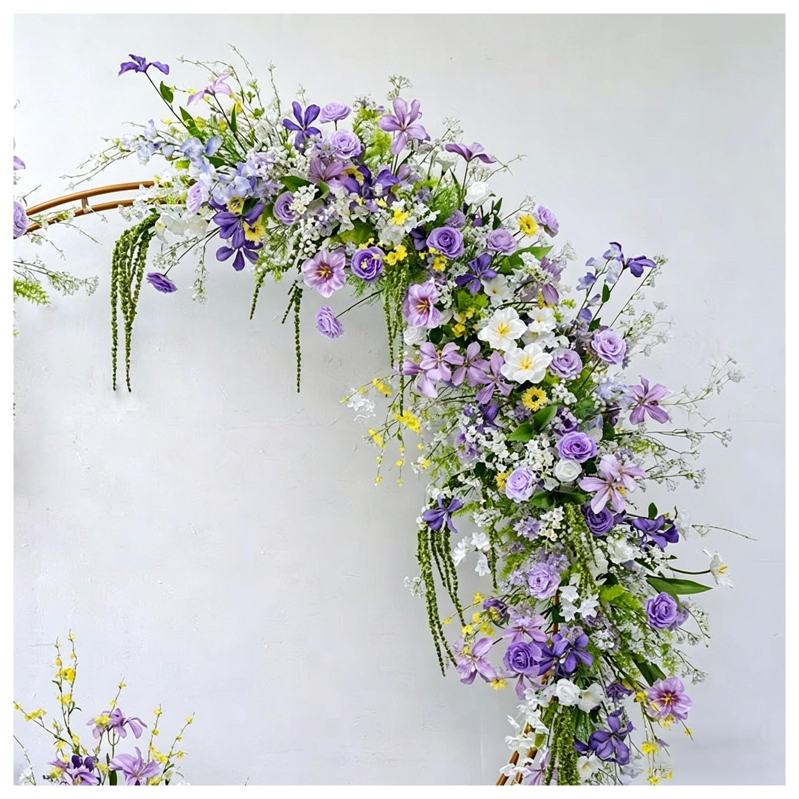 Hotel Lobby Florals Silk Wedding Decor Artificial Wedding Flowers, Multiple Styles Fake Flowers, For Wedding Aisle, Bridal Room, Window Display, Engagement Ceremo(Size:230×65cm/90.55×25.59 in,Color:B)