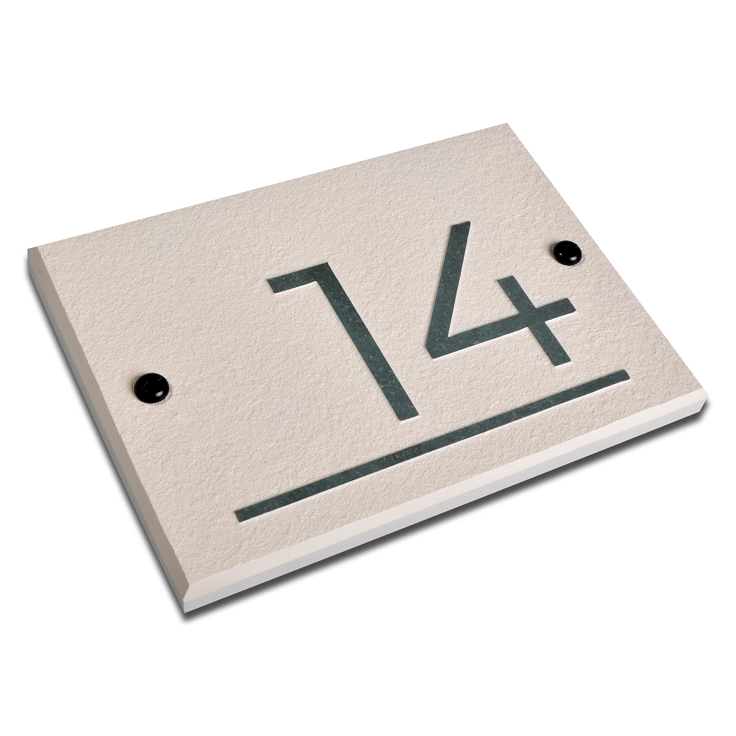 Personalised House Number & Address Plaque – Engraved Slate Door Sign, Custom Name Plate with Fonts & Colours – Outdoor Weatherproof House Sign for Door, Gate, Wall (30x10cm, Modern Colours)