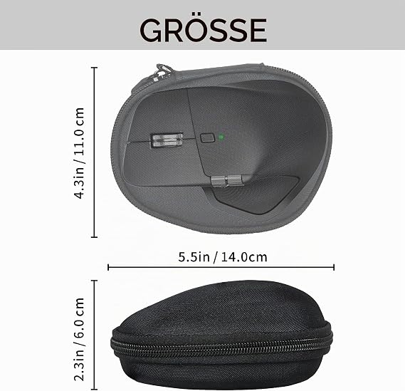 Case for Logitech MX Master 4/MX Master 3 Mouse Shockproof Dustproof Water-Repellent (Black)
