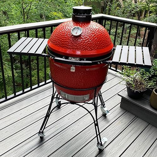 Miniatura 6 de Ruedas giratorias de vástago de 3 pulgadas resistentes para carritos rodantes Kamado Joe Series I y Series II ruedas giratorias para muebles y