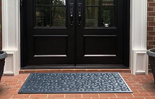 Miniatura 4 de A1 HOME COLLECTIONS A1HC - Tapetes de goma con diseño de herradura de 30 x 60 pulgadas para puerta de entrada, tapete de diseño divertido, tapetes