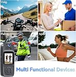 Mini Action Camera, 4K HD Body Camera, 180° Camera Magnetic Pocket Thumb Cam, Portable Mini WiFi 120° Wide Angle Camera Outdoor Sports for Recording,Outdoors Activities(Includes 128GB Memory Card)