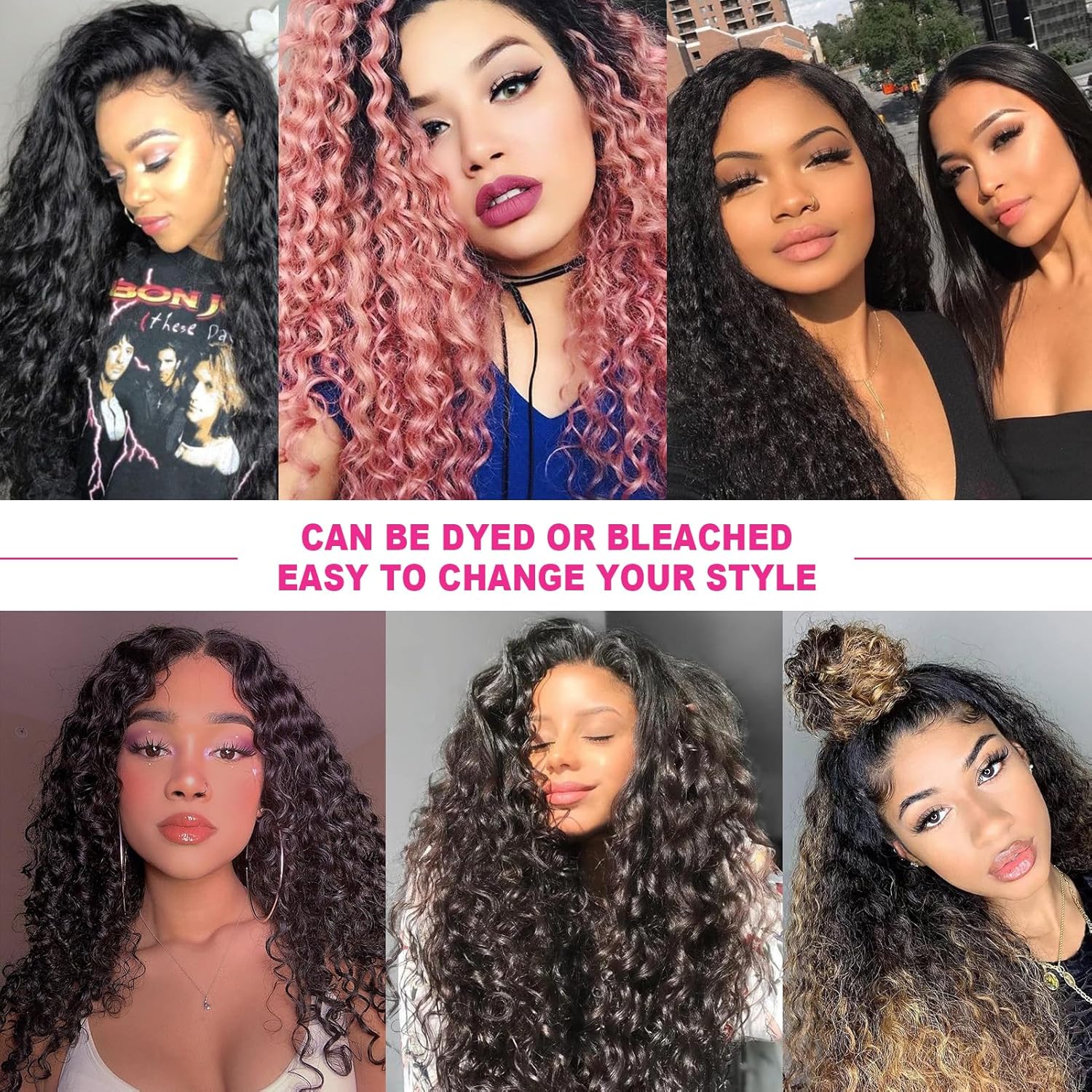 Water Wave Lace Front Wigs Human Hair 180% Density 13x4 HD Lace Frontal Wigs Pre Plucked with Baby Hair Wet and Wavy Curly Frontal Human Hair Wigs for Women Natural Color (24inch)