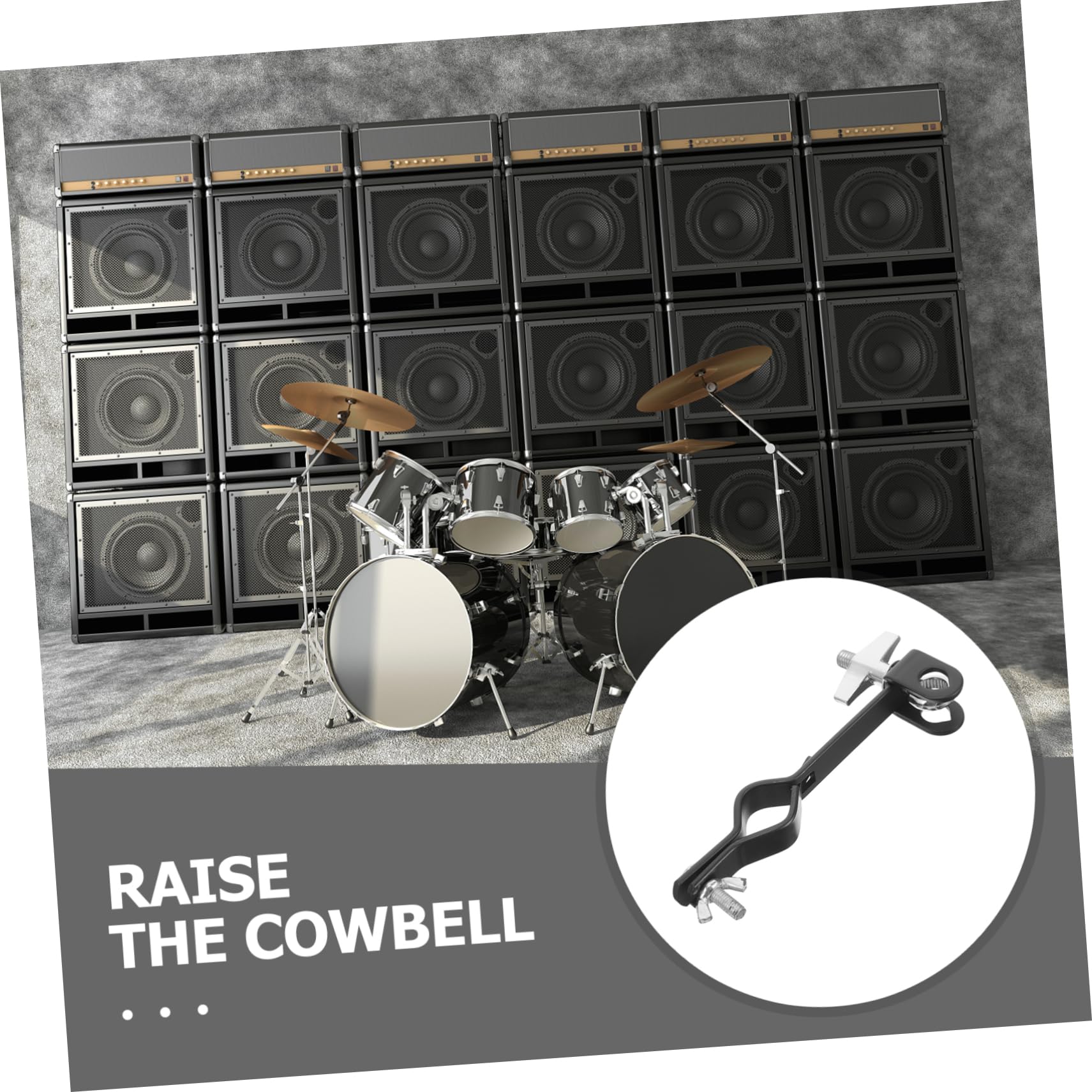 Abaodam Cowbell Mount for Drum Set Mounting Bracket Drum Percussion Accessory Mounting Clamp Cowbell Holder
