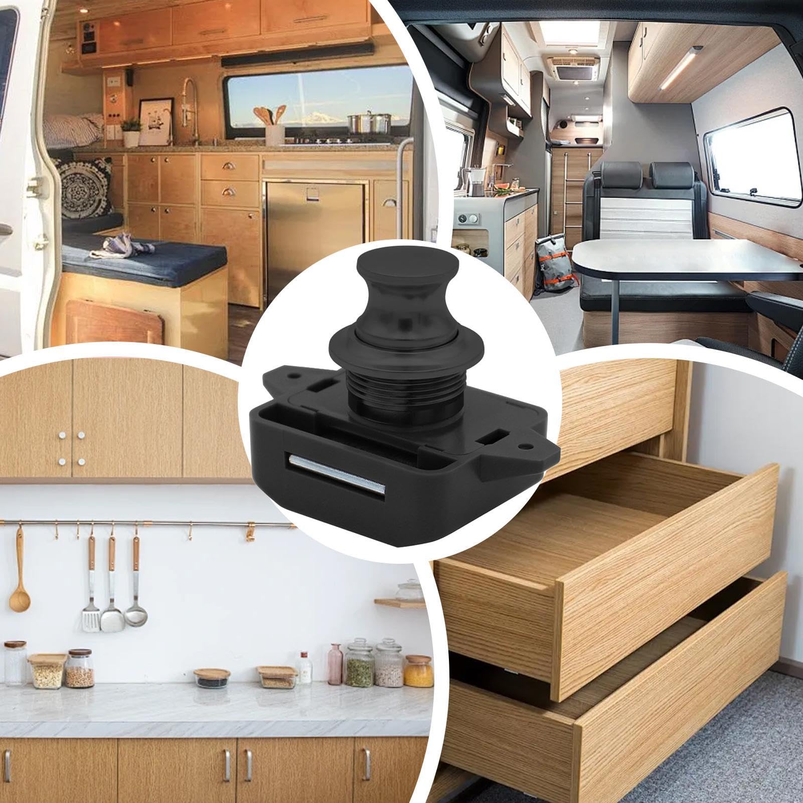 Yiohejy Drückknopf Schloss - Schlüsselloser Schubladenverschluss Für Wohnmobile