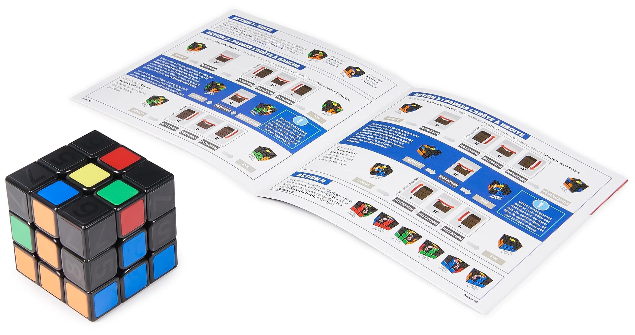 Cube Coach 3X3 - Cubo mágico - Juego educativo de rompecabezas para adultos y niños - Combinación de colores - Resolución de problemas - Juguete para niños de 8 años en adelante 3