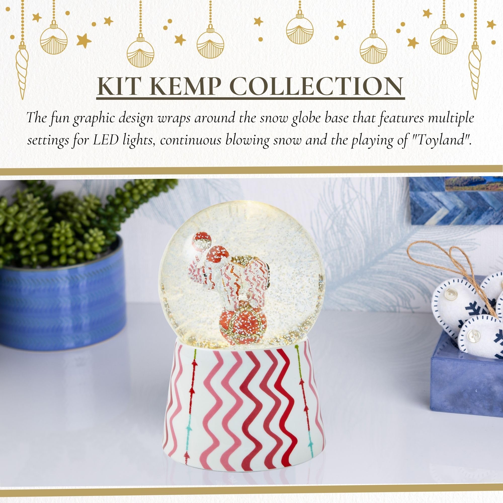 Amazon.com: Spode Kit Kemp Christmas Snow Globe - Rik RAK Elephant