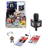 Mattel WWE Knuckle Crunchers - Microfono Campione Assoluto, set 2 in 1 con microfono