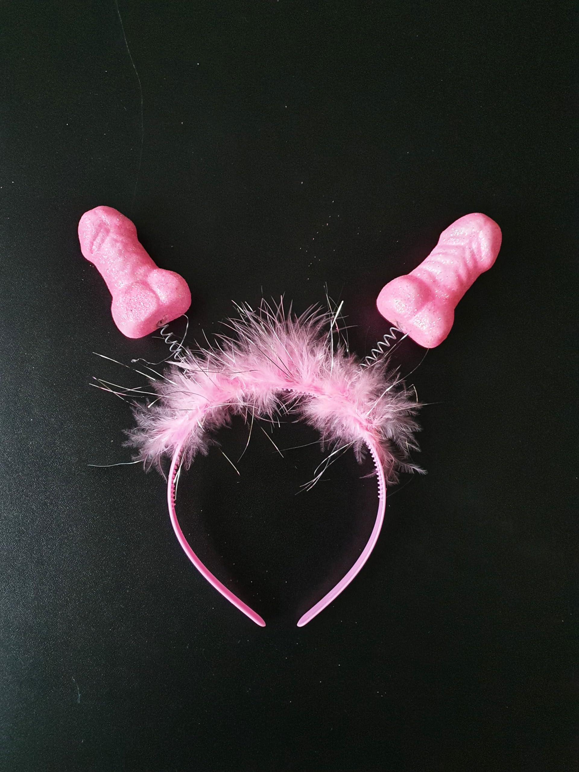 JGA Penis Kopfschmuck rosa | Scherzartikel Junggesellenabschied | Junggesellinnenabschied Haarschmuck Braut | Brautjungfer Deko | Pink Penis Braut | Geschenk Geburtstag | Mädelsabend | Partyabend