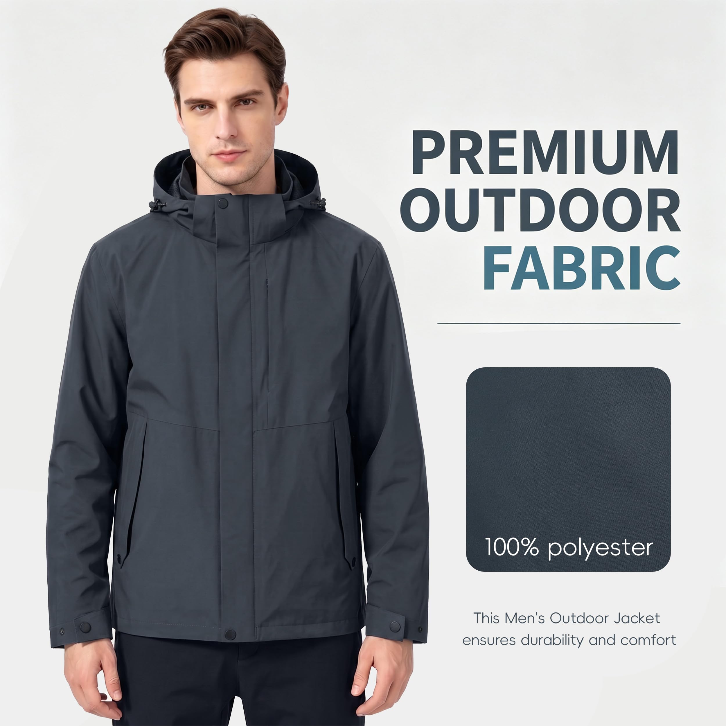 SUKUTU Veste d'homme Manteau résistant à l'eau et au vent Bergsteigergewand Costumi da alpinismo