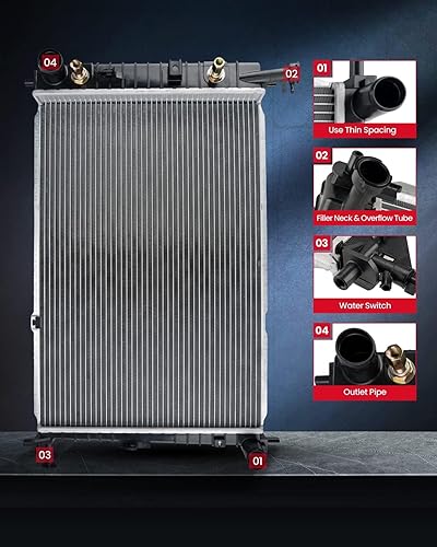 Miniatura 10 de KAX Reemplazo del radiador CU1778 para radiadores de motor automotriz Tacoma 1995-2004