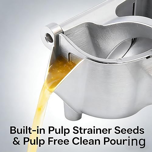 Miniatura 2 de Manual Citrus Juicer Press, Ergonomic Hand-Held Lemon & Orange Squeezer with Pulp Strainer, Easy to Clean Kitchen Tool for Lime, Grapefruit &