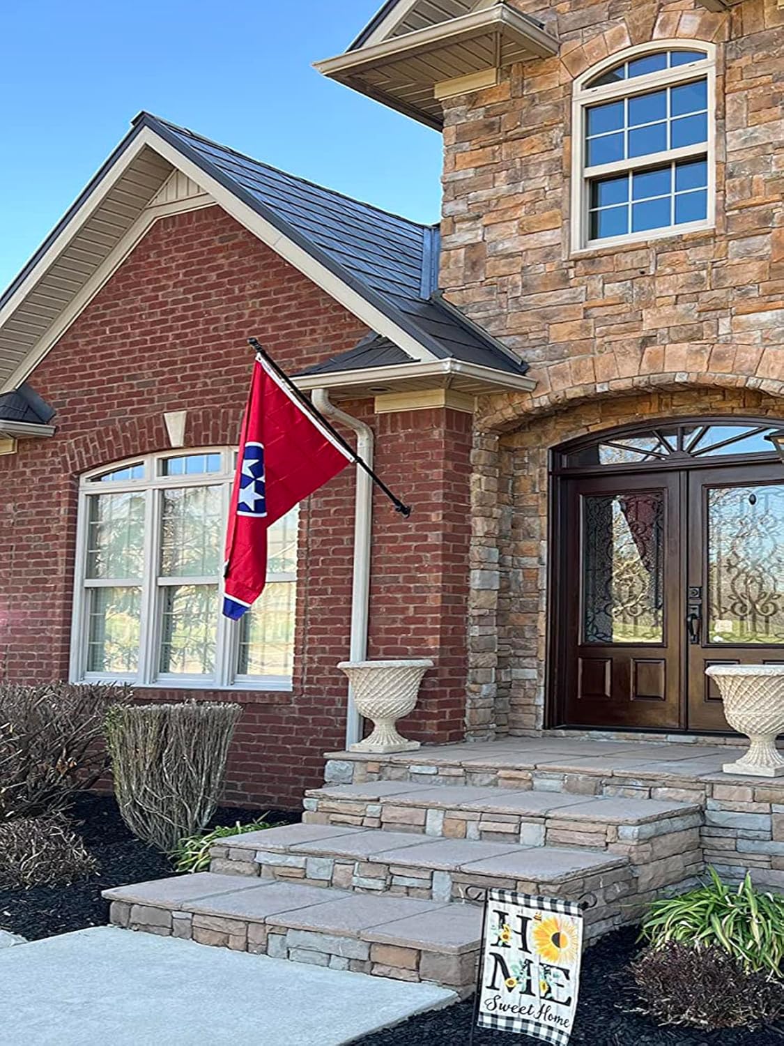 Premium Tennessee State Flag 3x5 FT 100% Made in The USA-Heavy Duty Vibrant colors Double Sided Tennessee TN State Flag with 2 Brass Grommets for Home/Company/Indoor Outdoor Decoration - Image 3