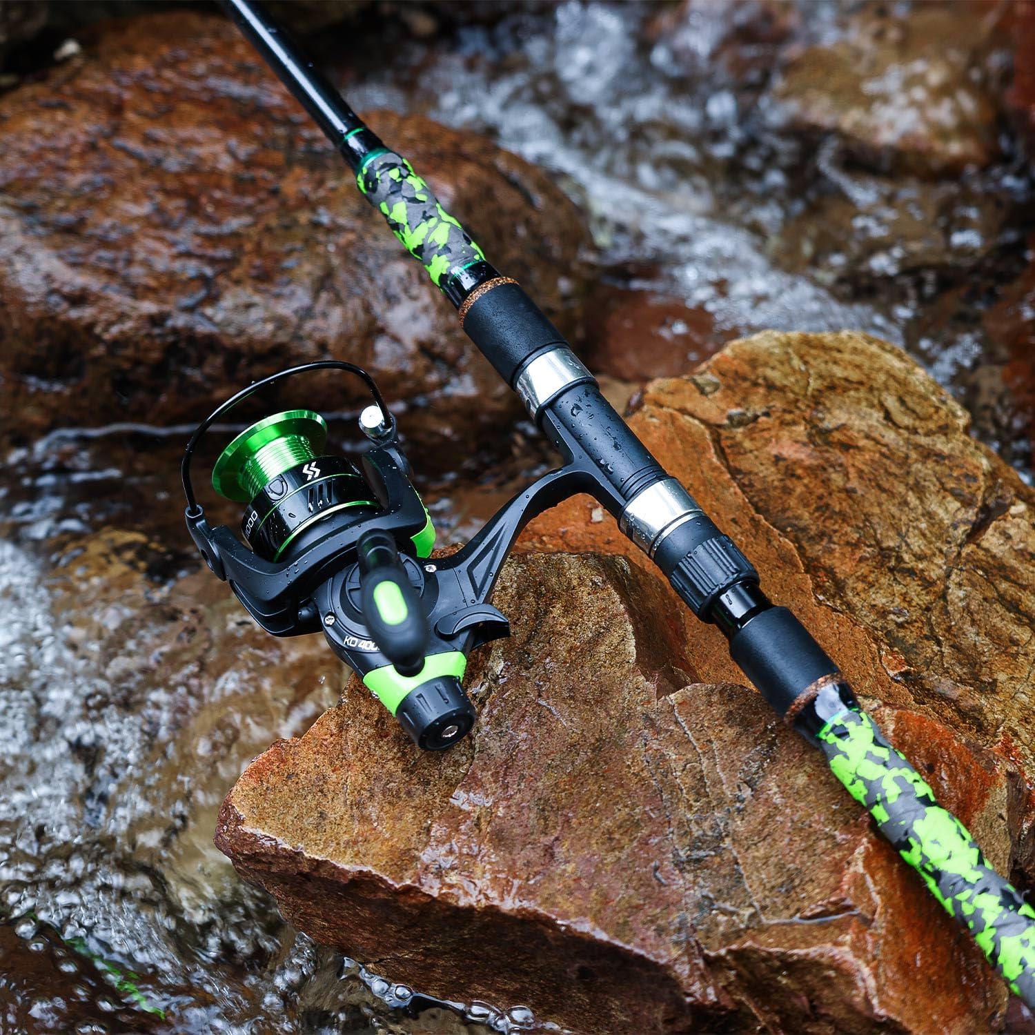 Sougayilang Surf Fishing Rod and Reel Combo Medium/Heavy 3 Piece Travel Spinning Rod with 4000 Size Reel Baitfeeder Combo(9'/10'/11')