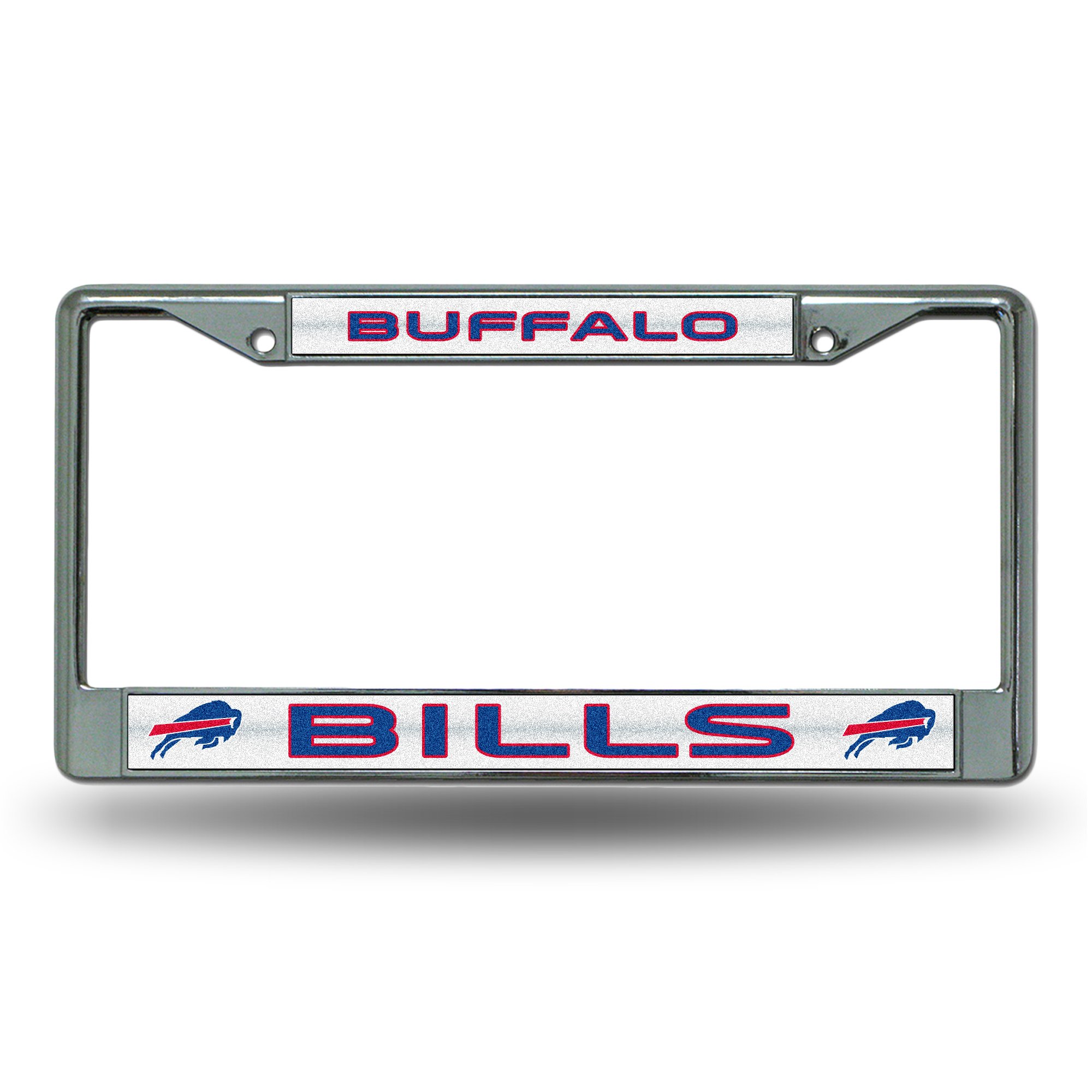 Rico Industries NFL Buffalo Bills Bling Chrome License Plate Frame with Glitter Accent