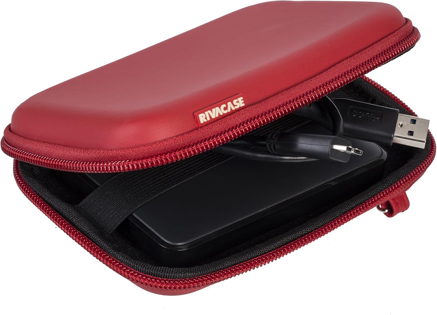 Rivacase 9101Red Polyurethane HDD Case44; Red - 12 by 96